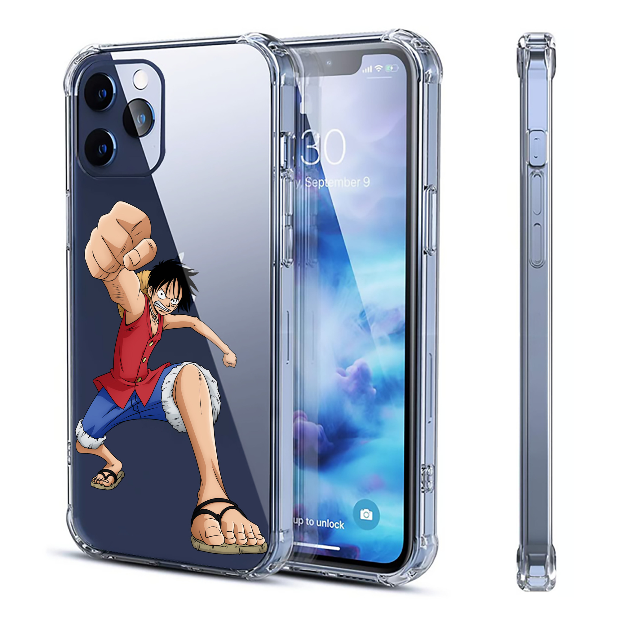 （画像用） ワンピース モンキー・D・ルフィ ONE PIECE Monkey D. Luffy 【iPhone 12シリーズ対応】透明スマホケース（クリアソフトケース）